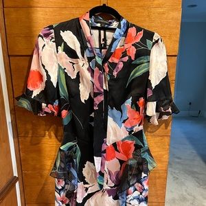 Jill Stuart silk floral dress